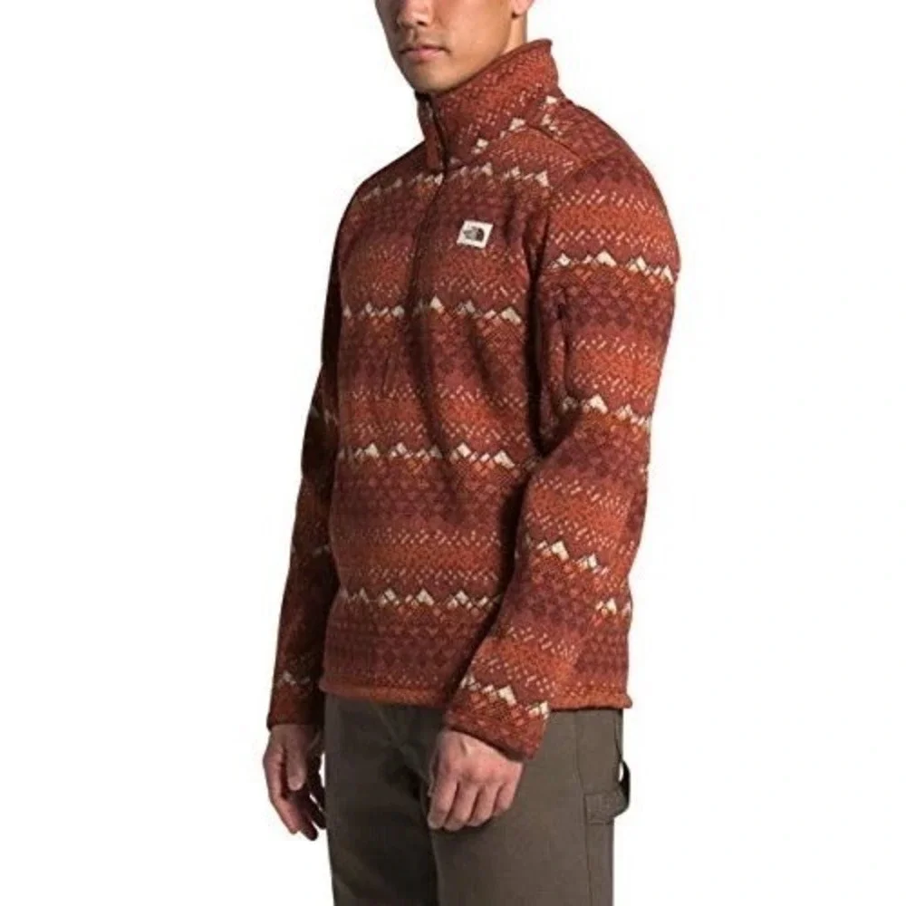 The North Face Mens Fair Isle Fleece 1/4 Zip Pullover Activewear Top‎ Sz Medium